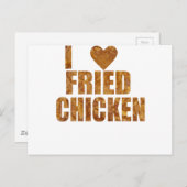 Ik hou van gefrituurde kip briefkaart (Voorkant / Achterkant)