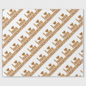 Ik hou van gefrituurde kip cadeaupapier (Vlak)