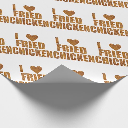 Ik hou van gefrituurde kip cadeaupapier (Hoek)