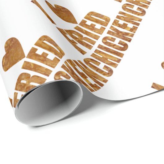 Ik hou van gefrituurde kip cadeaupapier (Rol Hoek)