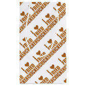 Ik hou van gefrituurde kip klein cadeauzakje (Achterkant)