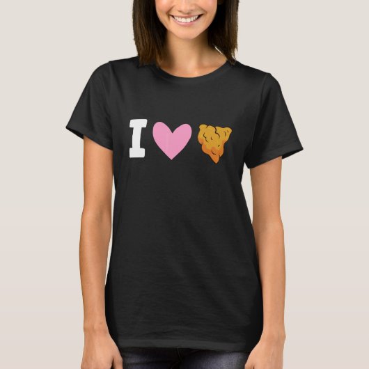 Ik hou van gefrituurde kip t-shirt (Voorkant)