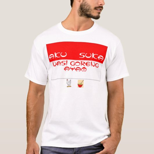 ik hou van gefrituurde kip t-shirt (Voorkant)
