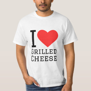 Ik hou van gegrilde kaas t-shirt