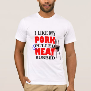 ik hou van gehakt varkensvlees met een grappig shi t-shirt