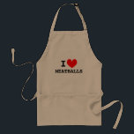 Ik hou van gehaktballen | Funny schorten voor mann<br><div class="desc">Ik hou van gehaktballen | Grappig schort voor mannen en vrouwen.  I hou van sjabloon design. BBQ-schorten in geel,  beige en wit. Cute gift idee voor kok- en vleesliefhebbers.</div>