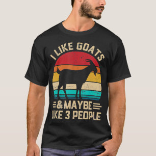 Ik hou van geit en als 3 mensen die Dierenvriend g T-shirt