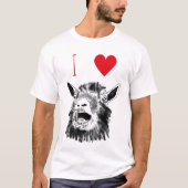 Ik hou van geit grappig schilderende kunst voor he t-shirt (Voorkant)
