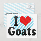 Ik hou van geiten briefkaart (Voorkant / Achterkant)