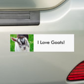 Ik hou van geiten! bumpersticker (Op auto)