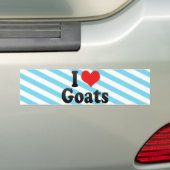 Ik hou van geiten bumpersticker (Op auto)