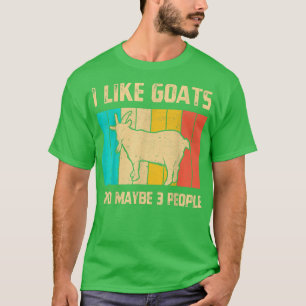 Ik hou van geiten en misschien 3 mensen die Vinta T-shirt