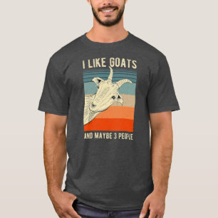 Ik hou van geiten en misschien 3 mensen grappig en t-shirt
