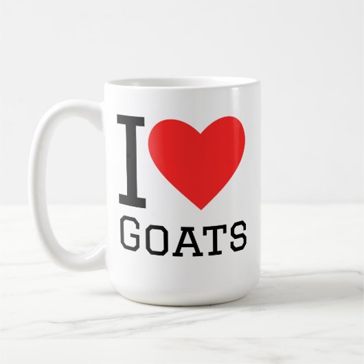 Ik hou van geiten koffiemok (Links)