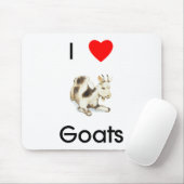 Ik hou van geiten Mousepad Muismat (Met muis)