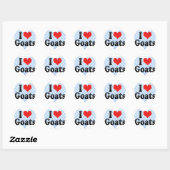 Ik hou van geiten ronde sticker (Vel)