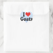 Ik hou van geiten ronde sticker (Tas)