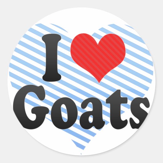 Ik hou van geiten ronde sticker (Voorkant)