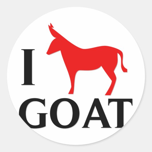Ik hou van geiten ronde sticker (Voorkant)