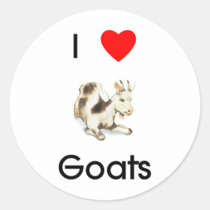 Ik hou van geiten Sticker