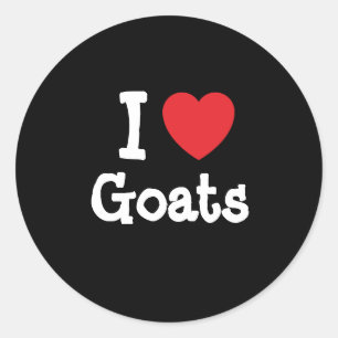 Ik hou van Geitenhartaangepast Ronde Sticker