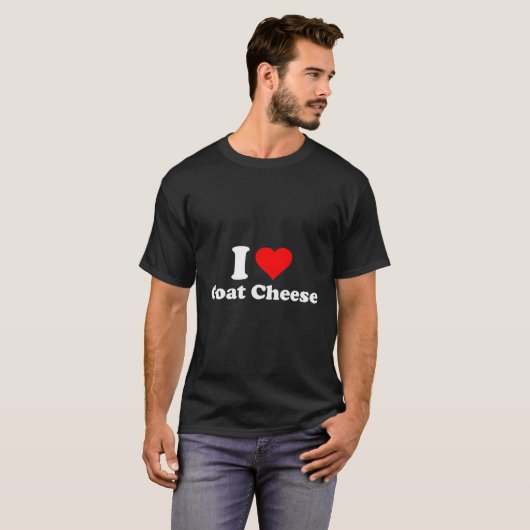 Ik hou van geitenkaas t-shirt (Voorkant volledig)
