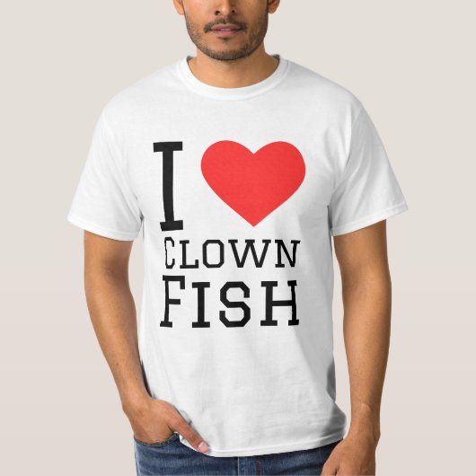 Ik hou van gekloonde vis t-shirt (Voorkant)