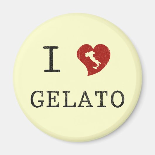 Ik hou van Gelato Magneet (Voorkant)