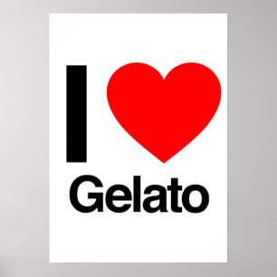 ik hou van gelato poster