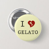 Ik hou van Gelato Ronde Button 5,7 Cm (Voorkant /achterkant)