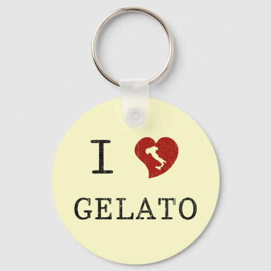 Ik hou van Gelato Sleutelhanger (Voorkant)
