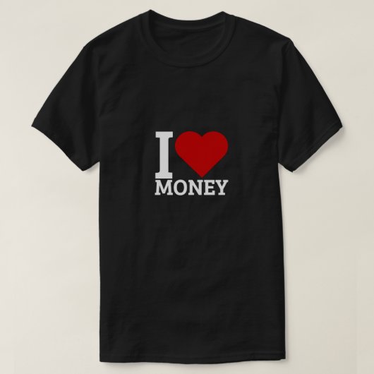 Ik hou van geld t-shirt (Design voorkant)