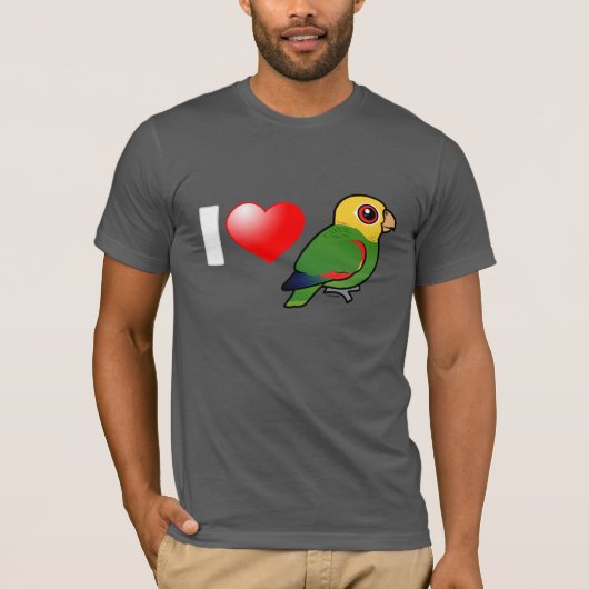 Ik hou van gele Amazons T-shirt (Voorkant)
