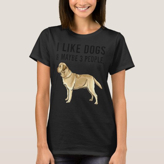 Ik hou van Gele Labrador Retriever Honden en missc T-shirt (Voorkant)