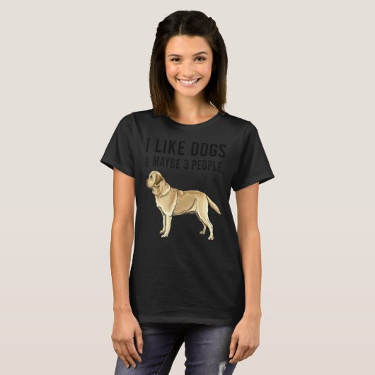 Ik hou van Gele Labrador Retriever Honden en missc T-shirt (Voorkant volledig)