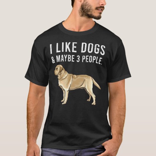 Ik hou van Gele Labrador Retriever Honden en missc T-shirt (Voorkant)