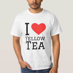 Ik hou van gele thee t-shirt