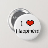 Ik hou van geluk ronde button 5,7 cm (Voorkant /achterkant)
