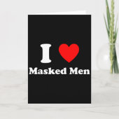 Ik hou van gemaskerde mannen ontwerp kaart (Voorkant)