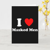 Ik hou van gemaskerde mannen ontwerp  kaart (Gele Bloem)
