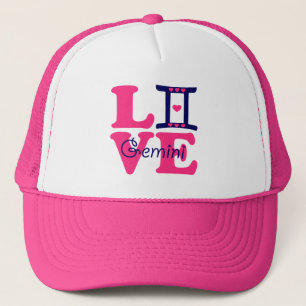 ♊★ 😍Ik hou van Gemini-Best-Zodiac teken Basic Sti Trucker Pet