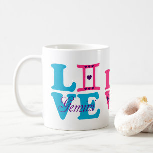 ♊★ 😍Ik hou van Gemini-Best-Zodiac teken klassieke Koffiemok