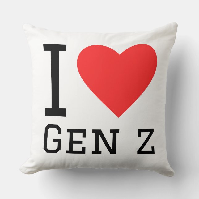 Ik hou van gen z kussen (Voorkant)