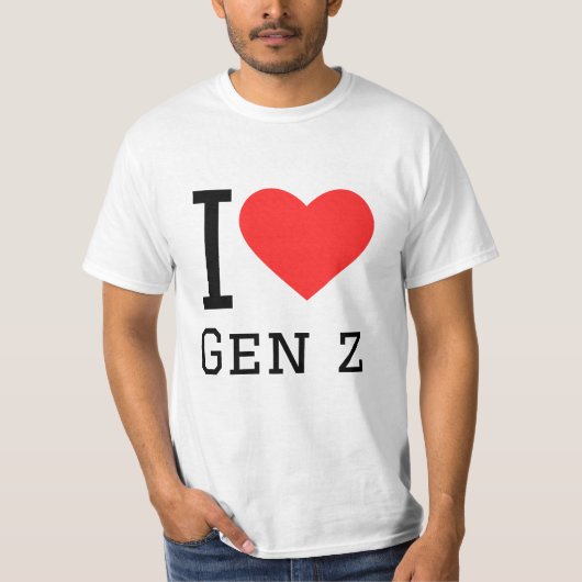 Ik hou van gen z t-shirt (Voorkant)