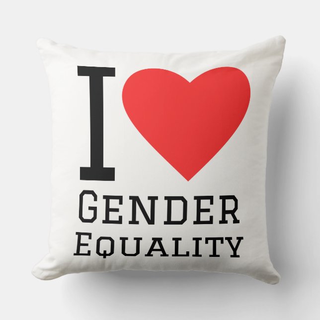 Ik hou van gendergelijkheid kussen (Voorkant)