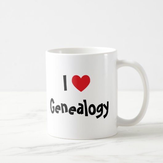 Ik hou van genealogie koffiemok (Rechts)