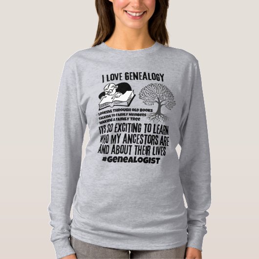 Ik hou van genealogie T-Shirt (Voorkant)