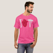 Ik hou van geneeskunde - Anatomische hart hartverp T-shirt (Voorkant volledig)