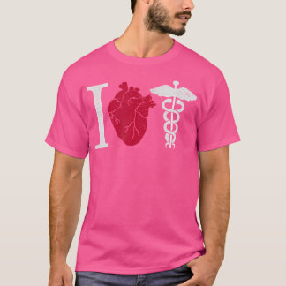 Ik hou van geneeskunde - Anatomische hart hartverp T-shirt
