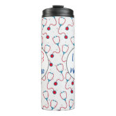 "Ik hou van geneeskunde" stethoscoop medisch dokte Thermosbeker (Voorkant)